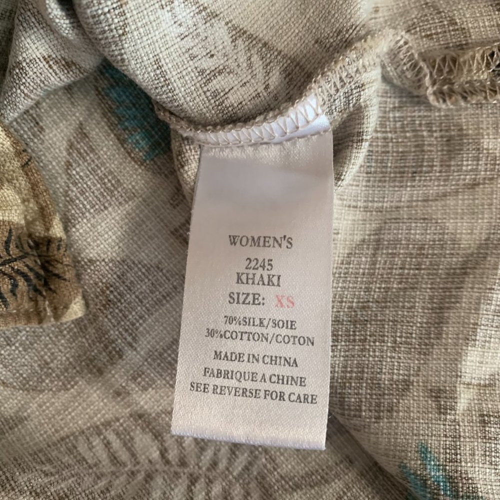 Woolrich Sleeveless Button Down Women's X-Small Silk Cotton Blend Top Blouse EUC - Picture 4 of 10